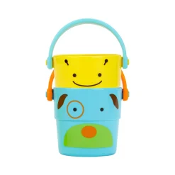 Stack + Nest Toys|Bath Toys-Skip Hop Zoo Stack & Pour Buckets (5 Piece)