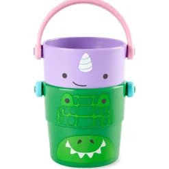 Stack + Nest Toys|Bath Toys-Skip Hop Zoo Stack & Pour Buckets - Multi 2